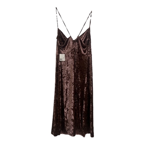 Forever 21 Plus NWT Strappy Velour Maxi Bodycon Dress Size 3XL D1 - Picture 3 of 4